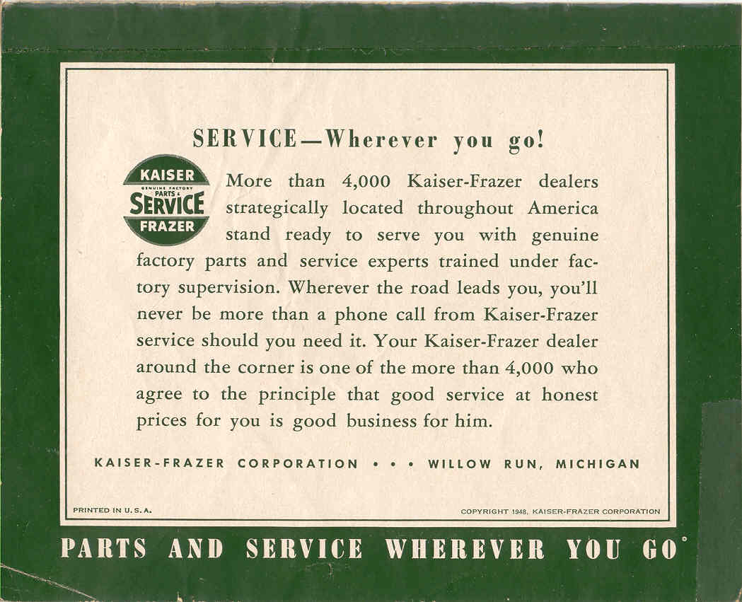 1949 Kaiser-Frazer Brochure Page 3